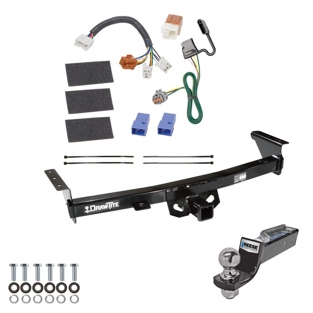 Tow Package For 05-26 Nissan Frontier 09-12 Suzuki Equator Trailer Hitch w/ Wiring 2" Drop Mount 2" Ball 2" Receiver