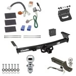 Ultimate Tow Package For 05-26 Nissan Frontier 09-12 Suzuki Equator Trailer Hitch w/ Wiring 2" Drop Mount Dual 2" and 1-7/8" Ball Lock Bracket Cover 2" Receiver