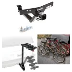 Trailer Hitch w/ 4 Bike Rack For 00-06 BMW X5 All Models Approved for Recreational & Offroad Use Carrier for Adult Woman or Child Bicycles Foldable