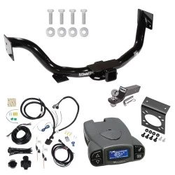 Trailer Hitch Tow Package Prodigy P3 Brake Control For 07-09 KIA Sorento All Models w/ 7-Way RV Wiring 2" Drop Mount 2" Ball Class 4 2" Receiver Reese Tekonsha
