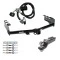 Tow Package For 99-13 Chevy Silverado GMC Sierra 1500 HD 99-04 2500 LD (07-07 Classic) Standard or Step Bumper Trailer Hitch w/ Wiring 2" Drop Mount 2" Ball 2" Receiver