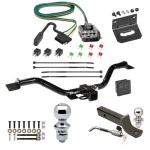Ultimate Tow Package For 13-17 GMC Acadia Limited Buick Enclave Chevy Traverse Trailer Hitch w/ Wiring 2" Drop Mount Dual 2" and 1-7/8" Ball Lock Bracket Cover 2" Receiver
