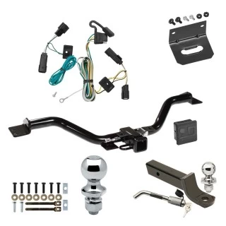Ultimate Tow Package For 07-10 Saturn Outlook All Models Trailer Hitch w/ Wiring 2" Drop Mount Dual 2" and 1-7/8" Ball Lock Bracket Cover 2" Receiver