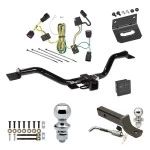 Ultimate Tow Package For 08-12 Buick Enclave 09-12 Chevrolet Traverse Trailer Hitch w/ Wiring 2" Drop Mount Dual 2" and 1-7/8" Ball Lock Bracket Cover 2" Receiver