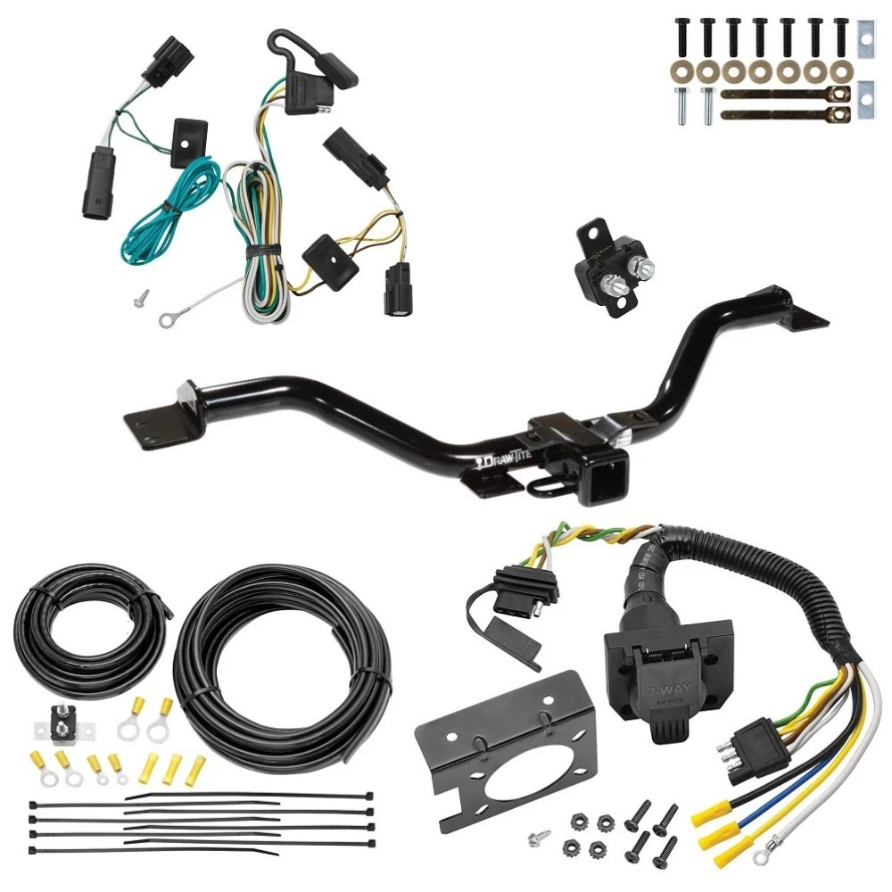 Trailer Hitch w/ 7-Way RV Wiring For 07-17 GMC Acadia Limited Buick Enclave Chevy Traverse 07-09 Saturn Outlook Class 3 2" Receiver