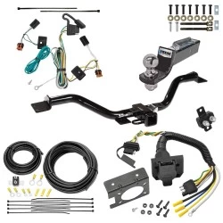 Trailer Hitch Tow Package w/ 7-Way RV Wiring For 07-12 GMC Acadia All Models w/ 2" Drop Mount 2" Ball Class 3 2" Receiver