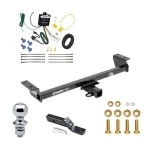 Trailer Tow Hitch For 16-22 Lexus RX350 RX450h Complete Package w/ Wiring and 1-7/8" Ball