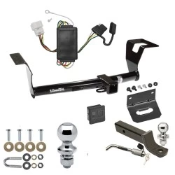 Ultimate Tow Package For 07-11 Honda CR-V All Models Trailer Hitch w/ Wiring 2" Drop Mount Dual 2" and 1-7/8" Ball Lock Bracket Cover 2" Receiver