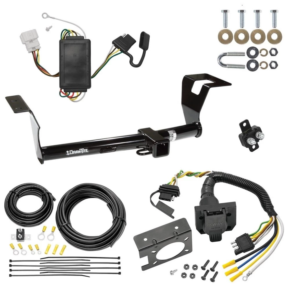 Trailer Hitch w/ 7-Way RV Wiring For 07-11 Honda CR-V All Models Class 3 2" Receiver