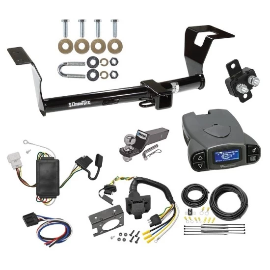 Trailer Hitch Tow Package Prodigy P3 Brake Control For 07-11 Honda CR-V All Models w/ 7-Way RV Wiring 2" Drop Mount 2" Ball Class 3 2" Receiver Draw-Tite Tekonsha