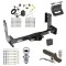 Ultimate Tow Package For 14-25 Freightliner Mercedes-Benz Sprinter 1500 2500 3500 w/o Factory Step Bumper Trailer Hitch w/ Wiring 2" Drop Mount Dual 2" and 1-7/8" Ball Lock Bracket Cover 2" Receiver