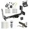 Ultimate Tow Package For 07-13 Mercedes-Benz Freightliner 07-09 Dodge Sprinter 2500 3500 w/o Factory Step Bumper Trailer Hitch w/ Wiring 2" Drop Mount Dual 2" and 1-7/8" Ball Lock Bracket Cover 2" Receiver