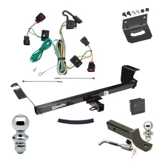 Ultimate Tow Package For 09-12 Volkswagen Routan All Models Trailer Hitch w/ Wiring 2" Drop Mount Dual 2" and 1-7/8" Ball Lock Bracket Cover 2" Receiver