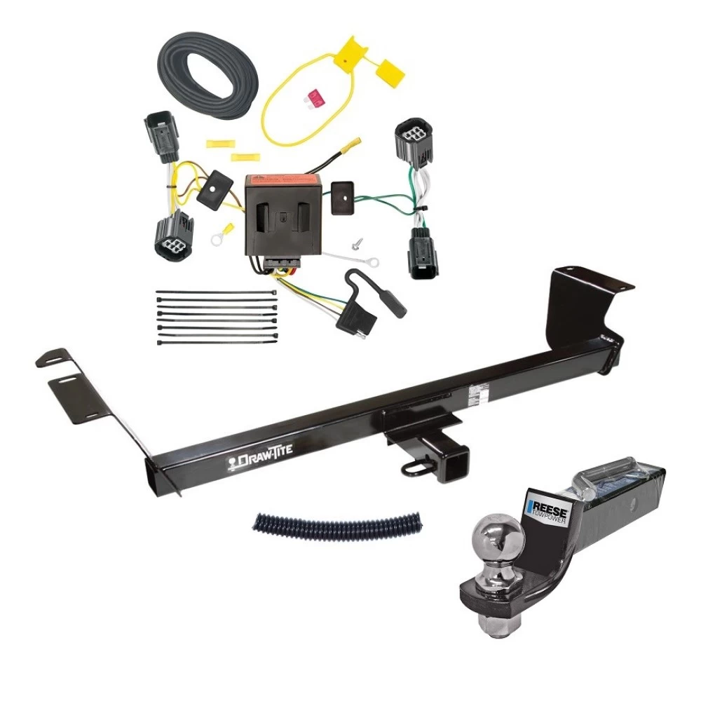 Tow Package For 11-16 Chrysler Town and Country 21-21 Grand Caravan 11-20 Dodge Grand Caravan 12-15 RAM C/V Trailer Hitch w/ Wiring 2" Drop Mount 2" Ball 2" Receiver