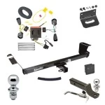 Custom Fit Trailer Hitch Wiring Harness (Plug & Play) 2" Drop Ball-Mount w/ Locking Pin/Clip 2" Chrome Ball 4-Flat Mounting Bracket 1-7/8" Chrome Ball Rubber Hitch Plug Cover Installation Hardware Installation Instructions 75579 118534 Ultimate Tow Package For 11-16 Chrysler Town & Country 11-20 Dodge Grand Caravan 12-15 RAM C/V Trailer Hitch w/ Wiring 2" Drop Mount Dual 2" and 1-7/8" Ball Lock Bracket Cover 2" Receiver