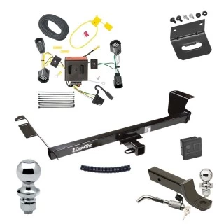Ultimate Tow Package For 11-16 Chrysler Town and Country 21-21 Grand Caravan 11-20 Dodge Grand Caravan 12-15 RAM C/V Trailer Hitch w/ Wiring 2" Drop Mount Dual 2" and 1-7/8" Ball Lock Bracket Cover 2" Receiver