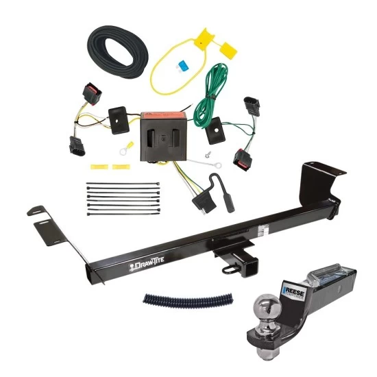 Tow Package For 08-10 Chrysler Town and Country Dodge Grand Caravan Trailer Hitch w/ Wiring 2" Drop Mount 2" Ball 2" Receiver