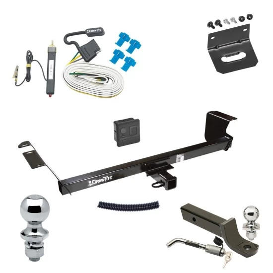 Ultimate Tow Package For 13-14 Volkswagen Routan All Models Trailer Hitch w/ Wiring 2" Drop Mount Dual 2" and 1-7/8" Ball Lock Bracket Cover 2" Receiver