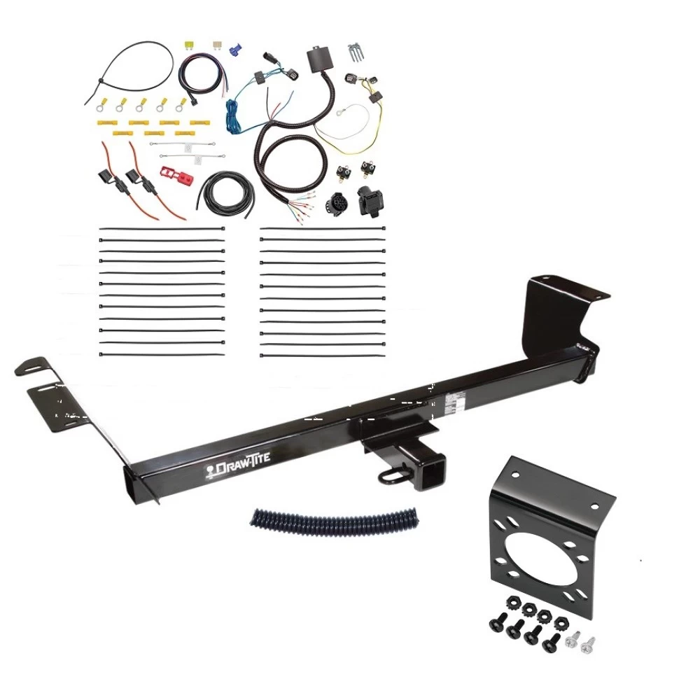 Trailer Hitch w/ 7-Way RV Wiring For 11-16 Chrysler Town and Country 21-21 Grand Caravan 11-20 Dodge Grand Caravan 12-15 RAM C/V Class 3 2" Receiver