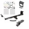 Trailer Hitch Tow Package w/ 7-Way RV Wiring For 11-16 Chrysler Town and Country 21-21 Grand Caravan 11-20 Dodge Grand Caravan 12-15 RAM C/V w/ 2" Drop Mount 2" Ball Class 3 2" Receiver