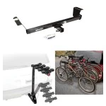 Trailer Hitch w/ 4 Bike Rack For 08-20 Dodge Grand Caravan 08-16 Chrysler Town and Country 2021 Grand Caravan 12-15 Ram C/V 09-14 VW Routan Approved for Recreational & Offroad Use Carrier for Adult Woman or Child Bicycles Foldable