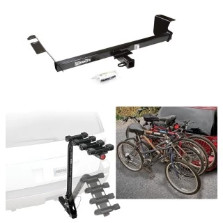 Trailer Hitch w/ 4 Bike Rack For 08-20 Dodge Grand Caravan 08-16 Chrysler Town and Country 2021 Grand Caravan 12-15 Ram C/V 09-14 VW Routan Approved for Recreational & Offroad Use Carrier for Adult Woman or Child Bicycles Foldable