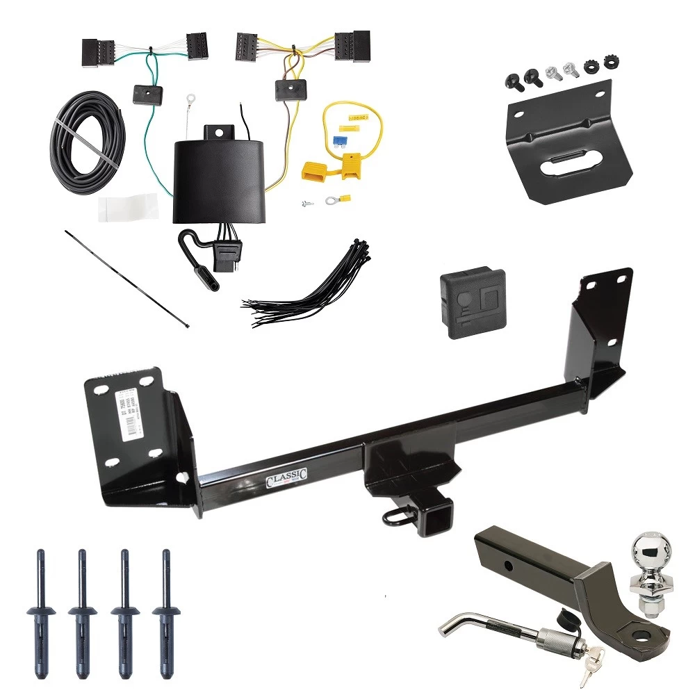 Ultimate Tow Package For 15-18 BMW X5 All Models Trailer Hitch w/ Wiring 2" Drop Mount Dual 2" and 1-7/8" Ball Lock Bracket Cover 2" Receiver