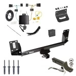 Ultimate Tow Package For 15-18 BMW X5 All Models Trailer Hitch w/ Wiring 2" Drop Mount Dual 2" and 1-7/8" Ball Lock Bracket Cover 2" Receiver