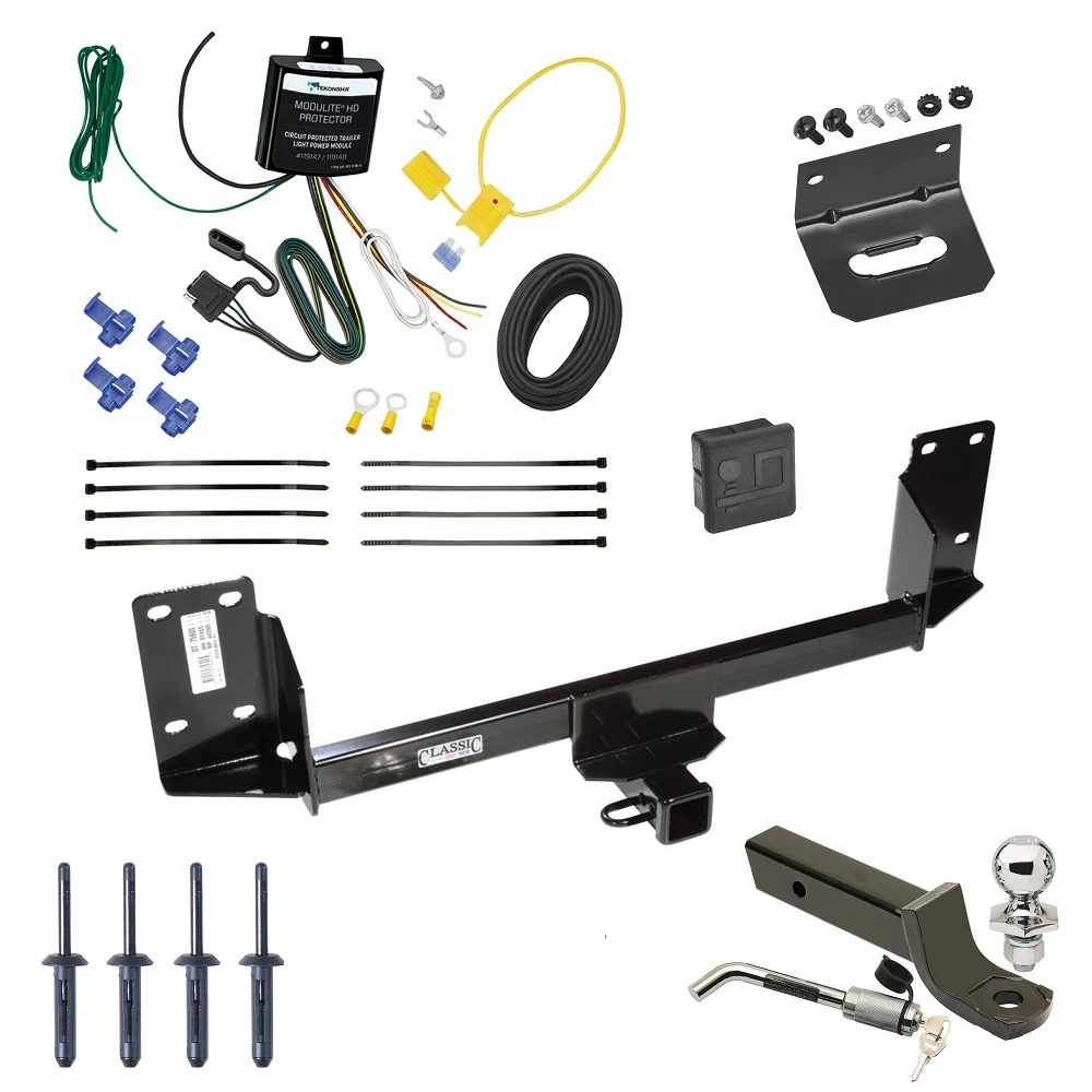 Ultimate Tow Package For 07-14 BMW X5 All Models Trailer Hitch w/ Wiring 2" Drop Mount Dual 2" and 1-7/8" Ball Lock Bracket Cover 2" Receiver