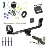 Ultimate Tow Package For 07-14 BMW X5 All Models Trailer Hitch w/ Wiring 2" Drop Mount Dual 2" and 1-7/8" Ball Lock Bracket Cover 2" Receiver