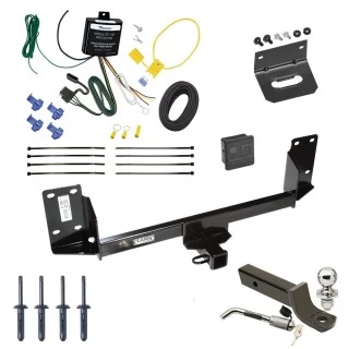 Ultimate Tow Package For 07-14 BMW X5 All Models Trailer Hitch w/ Wiring 2" Drop Mount Dual 2" and 1-7/8" Ball Lock Bracket Cover 2" Receiver