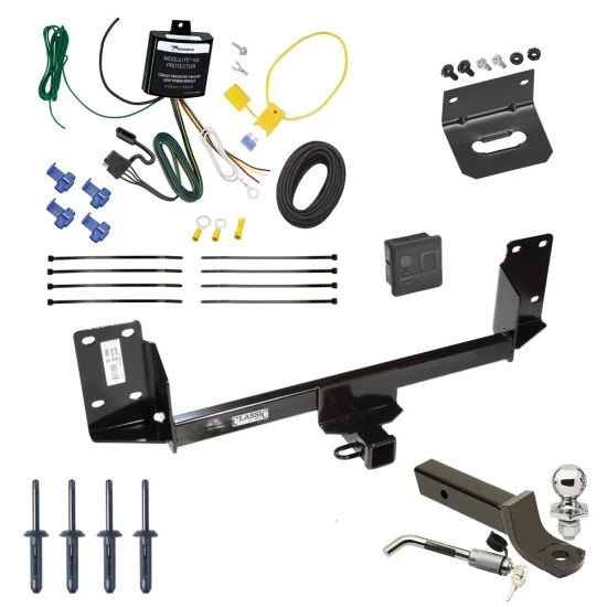 Ultimate Tow Package For 07-14 BMW X5 All Models Trailer Hitch w/ Wiring 2" Drop Mount Dual 2" and 1-7/8" Ball Lock Bracket Cover 2" Receiver