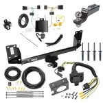 Trailer Hitch Tow Package w/ 7-Way RV Wiring For 15-18 BMW X5 All Models w/ 2" Drop Mount 2" Ball Class 4 2" Receiver