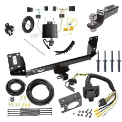 Trailer Hitch Tow Package w/ 7-Way RV Wiring For 15-18 BMW X5 All Models w/ 2" Drop Mount 2" Ball Class 4 2" Receiver