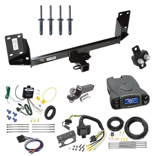 Trailer Hitch Tow Package Prodigy P3 Brake Control For 07-14 BMW X5 All Models w/ 7-Way RV Wiring 2" Drop Mount 2" Ball Class 4 2" Receiver Draw-Tite Tekonsha