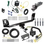 Trailer Hitch Tow Package w/ 7-Way RV Wiring For 07-14 BMW X5 All Models w/ 2" Drop Mount 2" Ball Class 4 2" Receiver