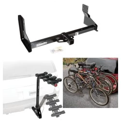 Trailer Hitch w/ 4 Bike Rack For 07-25 Mercedes Freightliner Dodge Sprinter Van w/ OEM Step Bumper Except 144" WB Approved for Recreational & Offroad Use Carrier for Adult Woman or Child Bicycles Foldable
