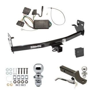 Ultimate Tow Package For 04-12 Chevrolet Colorado GMC Canyon 06-08 Isuzu I-Series Pickup Trailer Hitch w/ Wiring 2" Drop Mount Dual 2" and 1-7/8" Ball Lock Bracket Cover 2" Receiver