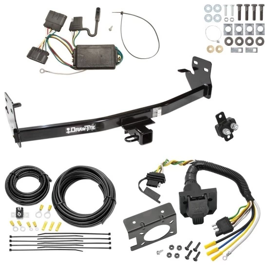 Trailer Hitch w/ 7-Way RV Wiring For 04-12 Chevrolet Colorado GMC Canyon 06-08 Isuzu I-Series Pickup Class 4 2" Receiver