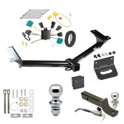 Ultimate Tow Package For 09-09 Dodge Journey All Models Trailer Hitch w/ Wiring 2" Drop Mount Dual 2" and 1-7/8" Ball Lock Bracket Cover 2" Receiver