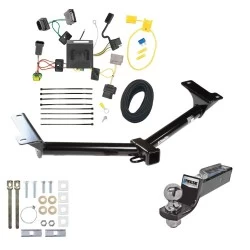 Tow Package For 11-20 Dodge Journey w/ LED Taillights Trailer Hitch w/ Wiring 2" Drop Mount 2" Ball 2" Receiver