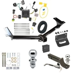 Ultimate Tow Package For 11-20 Dodge Journey w/ LED Taillights Trailer Hitch w/ Wiring 2" Drop Mount Dual 2" and 1-7/8" Ball Lock Bracket Cover 2" Receiver