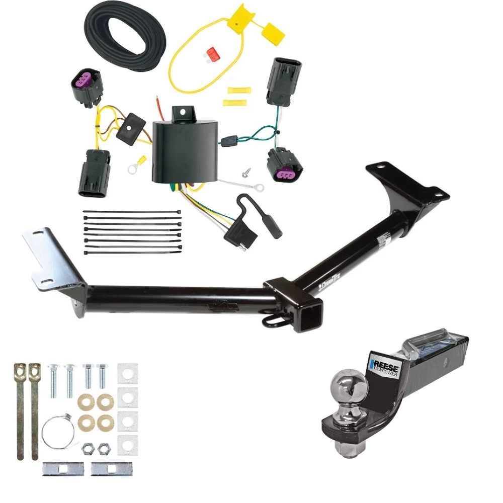 Tow Package For 11-20 Dodge Journey w/o LED Taillights Trailer Hitch w/ Wiring 2" Drop Mount 2" Ball 2" Receiver