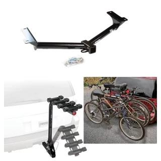 Trailer Hitch w/ 4 Bike Rack For 09-20 Dodge Journey Approved for Recreational & Offroad Use Carrier for Adult Woman or Child Bicycles Foldable