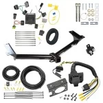 Trailer Hitch w/ 7-Way RV Wiring For 11-20 Dodge Journey w/ LED Taillights Class 3 2" Receiver
