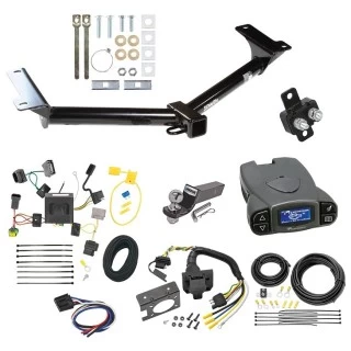 Trailer Hitch Tow Package Prodigy P3 Brake Control For 11-20 Dodge Journey w/ LED Taillights w/ 7-Way RV Wiring 2" Drop Mount 2" Ball Class 3 2" Receiver Draw-Tite Tekonsha