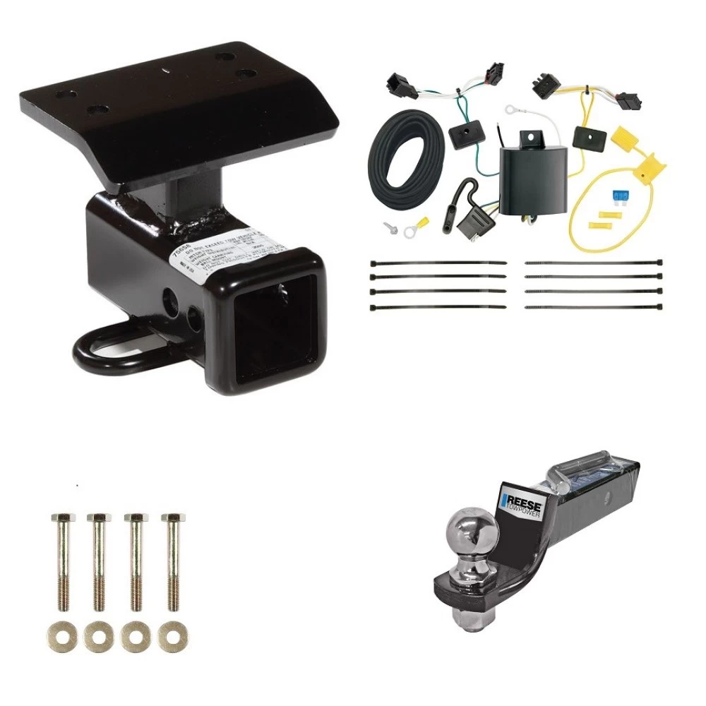 Tow Package For 12-17 Volkswagen Tiguan (2018 Limited) Trailer Hitch w/ Wiring 2" Drop Mount 2" Ball 2" Receiver