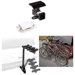 Trailer Hitch w/ 4 Bike Rack For 09-17 VW Tiguan 17-18 Limited Only Approved for Recreational & Offroad Use Carrier for Adult Woman or Child Bicycles Foldable