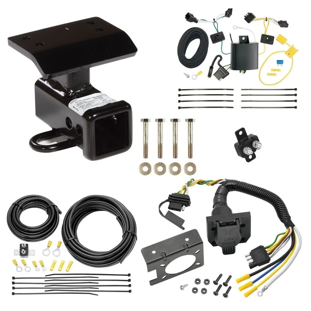 Trailer Hitch w/ 7-Way RV Wiring For 12-17 Volkswagen Tiguan (2018 Limited) Class 3 2" Receiver