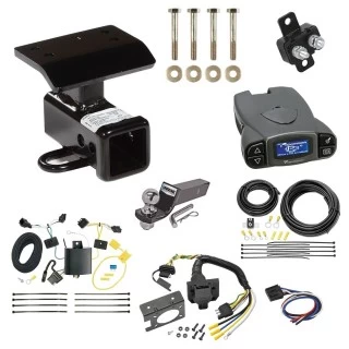 Trailer Hitch Tow Package Prodigy P3 Brake Control For 12-17 Volkswagen Tiguan (2018 Limited) w/ 7-Way RV Wiring 2" Drop Mount 2" Ball Class 3 2" Receiver Draw-Tite Tekonsha
